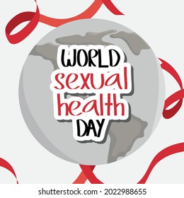 diseño del día sexual mundial con mapa del mundo