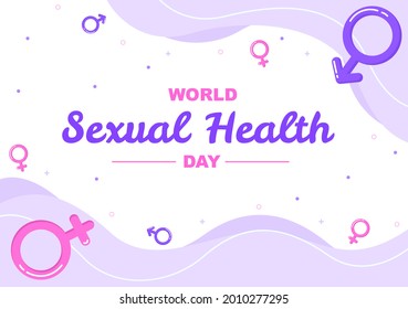 Día Mundial de la Sexualidad, que se celebra el 4 de setiembre para sensibilizar al público sobre el acoso y cómo prevenir la violencia. Ilustración de la página de aterrizaje en segundo plano