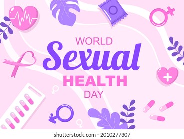 World Sexual Day which is held on September 4th For Raise Public Awareness About Harassment  And How To Prevent Violence. Background Landing Page Illustration