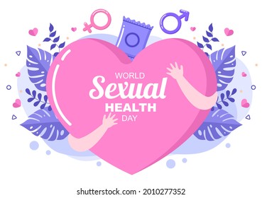 World Sexual Day which is held on September 4th For Raise Public Awareness About Harassment  And How To Prevent Violence. Background Landing Page Illustration