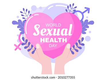 Día Mundial de la Sexualidad, que se celebra el 4 de setiembre para sensibilizar al público sobre el acoso y cómo prevenir la violencia. Ilustración de la página de aterrizaje en segundo plano