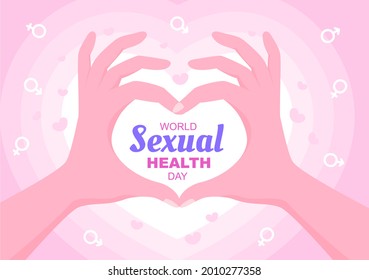 Día Mundial de la Sexualidad, que se celebra el 4 de setiembre para sensibilizar al público sobre el acoso y cómo prevenir la violencia. Ilustración de la página de aterrizaje en segundo plano