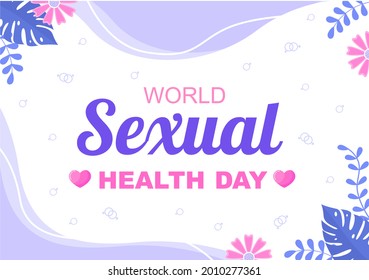 Día Mundial de la Sexualidad, que se celebra el 4 de setiembre para sensibilizar al público sobre el acoso y cómo prevenir la violencia. Ilustración de la página de aterrizaje en segundo plano