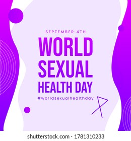 World Sexual Health Day Gradient Purple Background