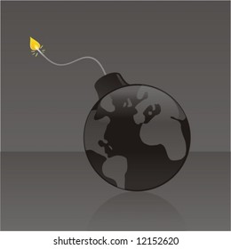 World shaped bomb.