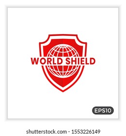 World shield logo. can be used for internet network protection icons