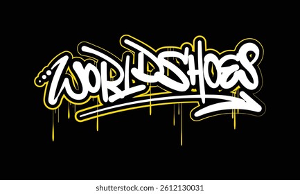 WORLD SHOES graffiti tag style design