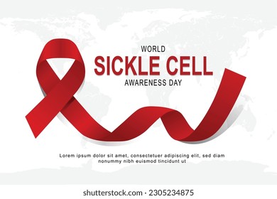 World Sickle Cell Awareness Day background. Awareness Diseases Education. Vector illustration.