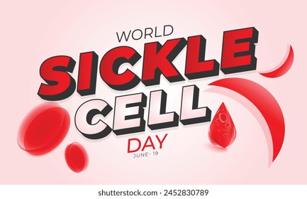 World Sickle Cell day. background, banner, card, poster, template. Vector illustration.