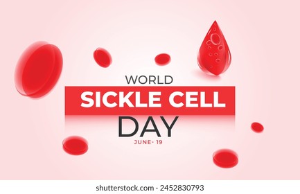 World Sickle Cell day. background, banner, card, poster, template. Vector illustration.