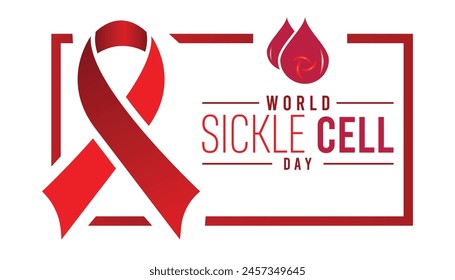Der World Sickle Cell Day jedes Jahr im Juni. Vorlage für Hintergrund, Banner, Karte, Poster mit Textinschrift.