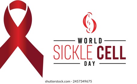 Der World Sickle Cell Day jedes Jahr im Juni. Vorlage für Hintergrund, Banner, Karte, Poster mit Textinschrift.