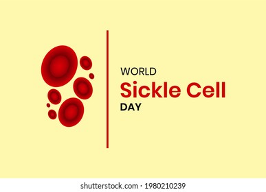 World Sickle Cell Day, Holiday concept. Template for background, banner, card, poster, t-shirt with text inscription, vector eps 10