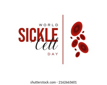 World Sickle Cell Day, Holiday Concept. Template For Background, Banner, Card, Poster, T-shirt With Text Inscription, Vector Eps 10