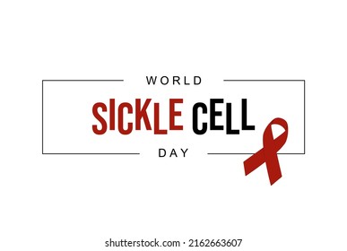 World Sickle Cell Day, Holiday concept. Template for background, banner, card, poster, t-shirt with text inscription, vector eps 10