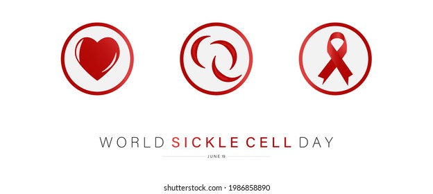 Weltsickle Cell Day, Vektorgrafik, 19. Juni.
