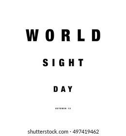 World Sight Day | 13 October (Vector Illustration Eye Test Design Concept)