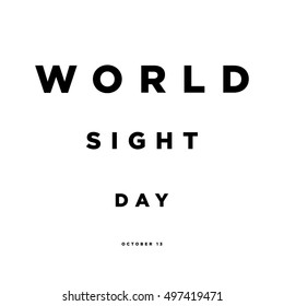 World Sight Day | 13 October (Vector Illustration Eye Test Design Concept)