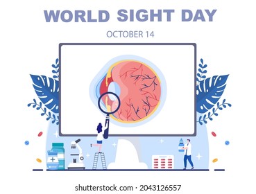 World Sight Day Background Vector Illustration Which Is Commemorated Every Year For Where To Check Vision, Blindness, And Visual Impairment On The Eyes Concept