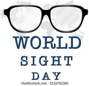 World Sight Day banner with a glasses illustration