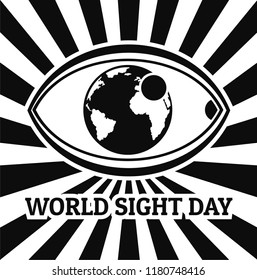 World sight day concept background. Simple illustration of world sight day vector concept background for web design isolated on white background