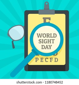 World sight day concept background. Flat illustration of world sight day vector concept background for web design