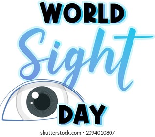 World sight day concept background illustration