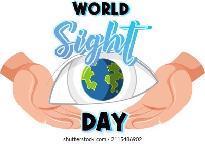 World sight day concept background illustration