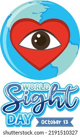 Konzept des Weltsight Day Vektorgrafik