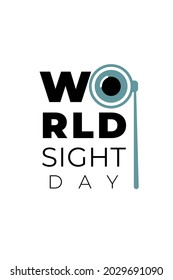 World sight day. Congratulations, in the style of the Snellen table.