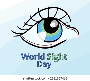 World sight day. Flat illustration for web design