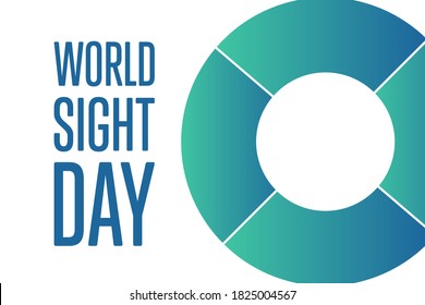 World Sight Day. Holiday concept. Template for background, banner, card, poster with text inscription. Vector EPS10 illustration