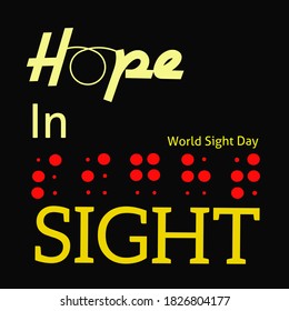 World sight day. International October holiday. Vector Illustration.