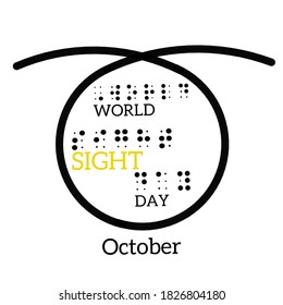 World sight day. International October holiday. Vector Illustration.