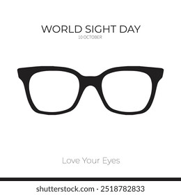 World sight Day.  World sight Month.  World sight Day 2024, Creative banner, poster, social media post, background, template, postcard vector