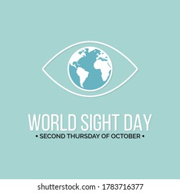 World Sight Day, Observed Annually On The Second Thursday Of October, Is A Global Event Meant To Draw Attention On Blindness And Vision Impairment. Vector Illustration.