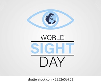 world sight day . Observed annually on the second Thursday of October. Banner, poster, card, background design.