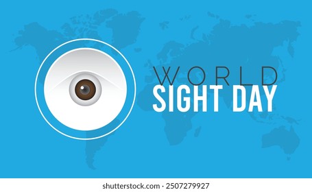 World Sight Day is observed every year on October. Medical Healthcare Awareness concept. background, placard, banner template Vector illustration design.