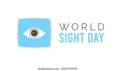 World Sight Day is observed every year on October. Medical Healthcare Awareness concept. background, placard, banner template Vector illustration design.