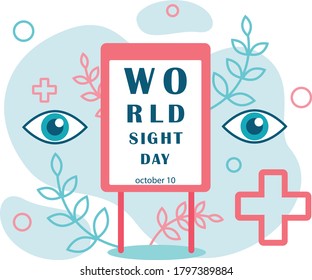 world sight day october 10 flat