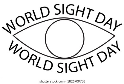 World Sight Day Sign and Badge