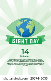 World Sight Day Templates Design, 
International Sight Day October-14, 