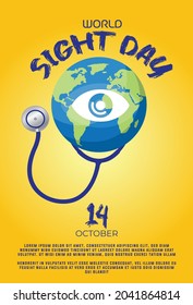 World Sight Day Templates Design, 
International Sight Day October-14, 