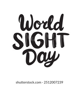 Letras de texto del Día Mundial de la Vista. Arte vectorial dibujado a mano.