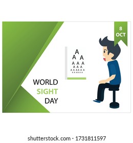 World Sight Day Vector Design Template. background illustration. banner, poster.
