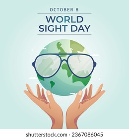 World Sight Day vector design template good for celebration usage. eye vector illustration. flat design. vector eps 10.