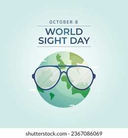 World Sight Day vector design template good for celebration usage. eye vector illustration. flat design. vector eps 10.