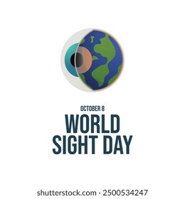 World Sight Day vector design template good for celebration usage. World Sight Day design. flat design. eps 10.