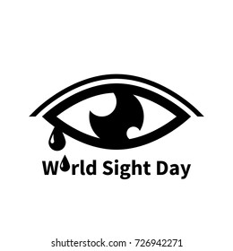 World Sight Day vector icon. Simple flat eye drops pictogram.