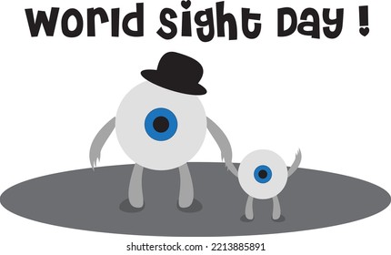 World Sight Day Vector Illustration. Eye, Eyeball, Poster, Logo.